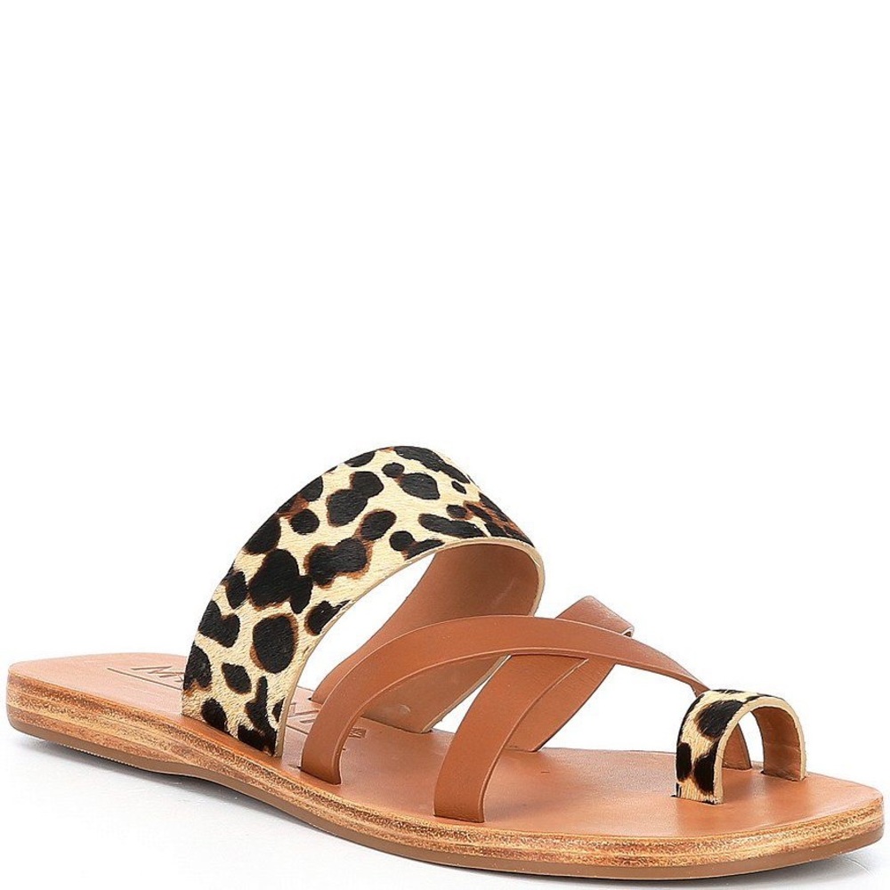 Antonio Melani leopard print leather sandals